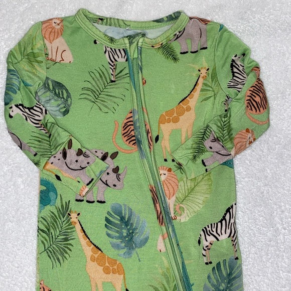 Posh peanut snug fit footless double zip jungle sleeper 9/12m - Picture 2 of 8